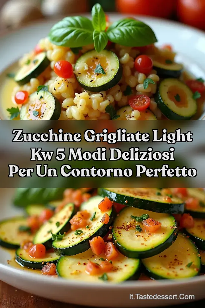 Zucchine Grigliate Light kw 5 Modi Deliziosi per Un Contorno Perfetto