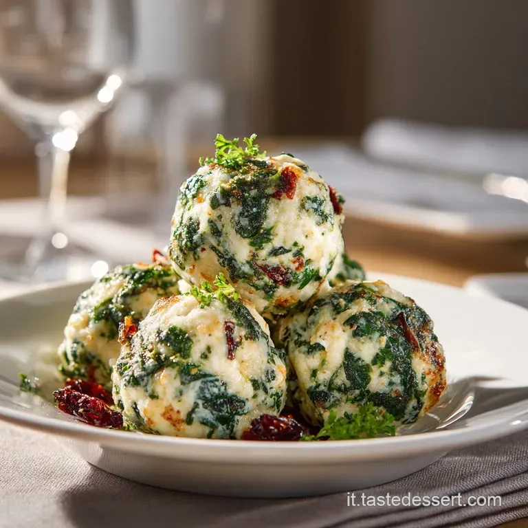 Antipasti Natalizi Italiani: Le Polpettine Di Ricotta E Spinaci Del Buon Augurio presentation
