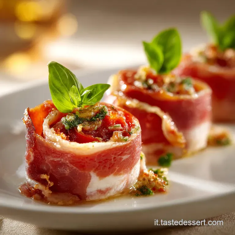 Antipasto: Rotolini Veloci Prosciutto E Caprino presentation