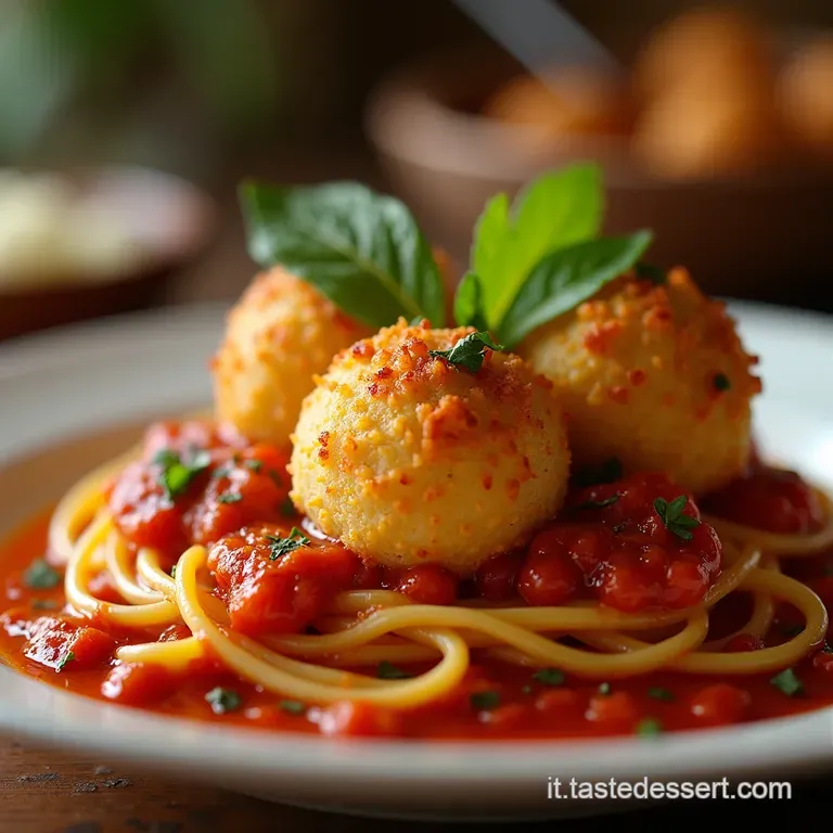 Arancini Croccanti Al Rag&ugrave; Con Friggitrice Ad Aria presentation