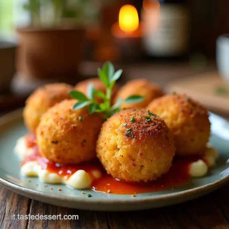 Arancini Croccantissimi Alla Friggitrice Ad Aria presentation