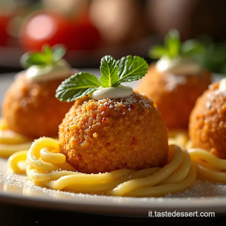 Arancini Dorati E Croccanti in Friggitrice Ad Aria presentation