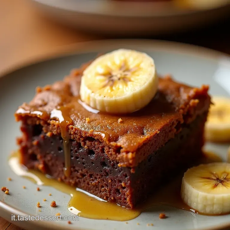 Brownie Alla Banana Espresso Con Cuore Morbido presentation