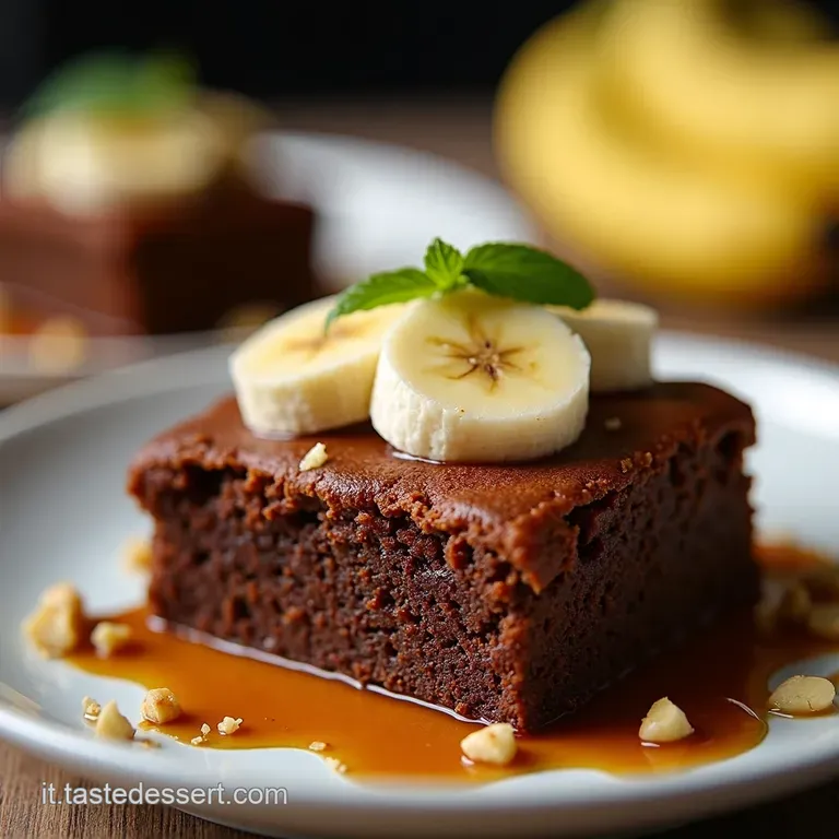Brownie alla Banana Espresso con Cuore Morbido