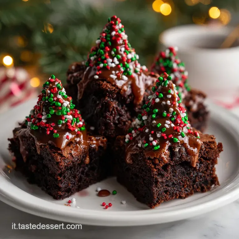 Christmas Tree Brownies: Alberelli Festivi presentation