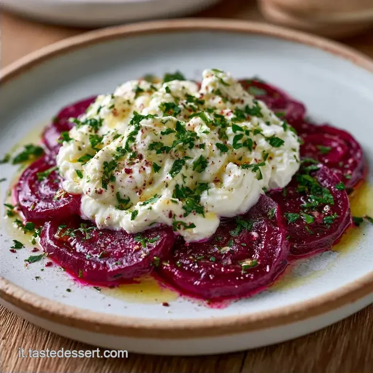 Carpaccio Barbabietola e Caprino Cremoso