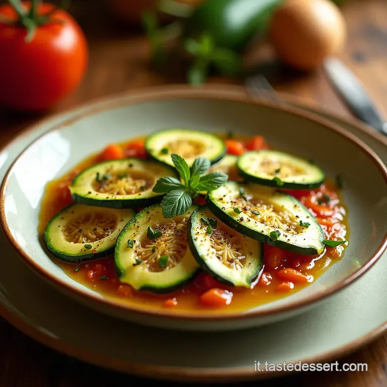 Carpaccio Di Zucchine Alla Menta E Limone presentation