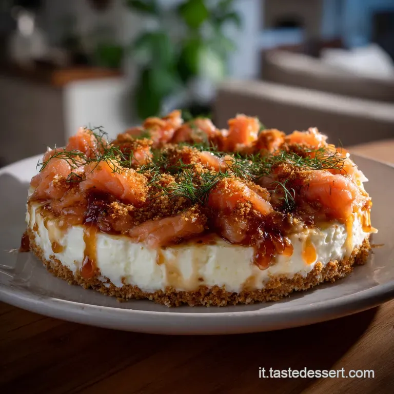 A single slice of cheesecake, drizzled with vibrant berry sauce, elegantly displayed on a white plate. Garnished with a mi...