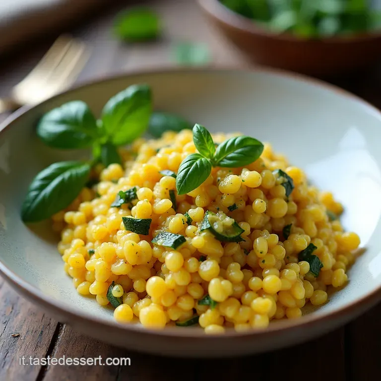 Cous Cous Estivo al Limone con Zucchine Tonno e Basilico