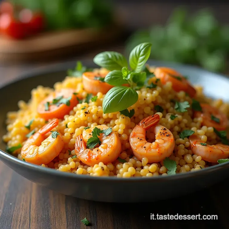 Cous Cous Aromatico Un Viaggio di Sapori con Gamberi e Zucchine
