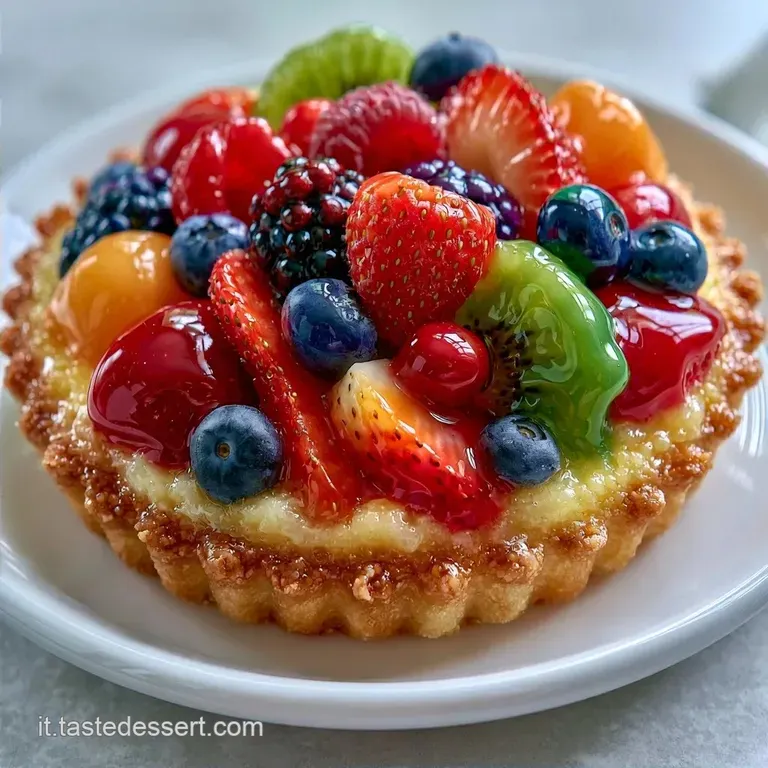 Classic Italian Fruit Tart With Cream
