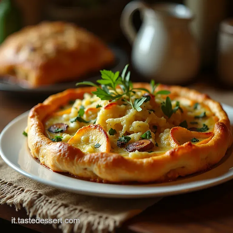 Crostata Salata Con Carciofi Ricotta E Guanciale presentation