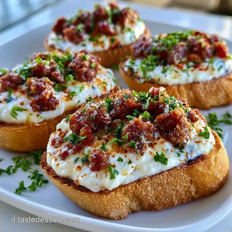 Crostini Stracchino e Salsiccia Al Forno
