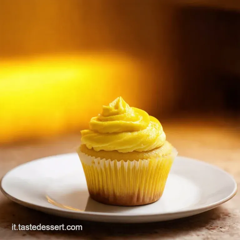 Cupcake Al Limone Con Glassa Cremosa presentation