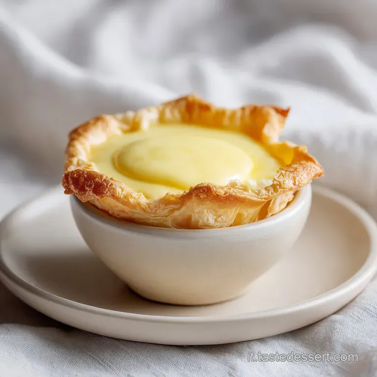 Two delicate cream-filled pastries on a white plate. The creamy filling oozes gently; a dusting of powdered sugar hints at...