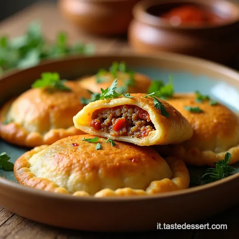 Empanadas Di Melanzane Della Nonna presentation