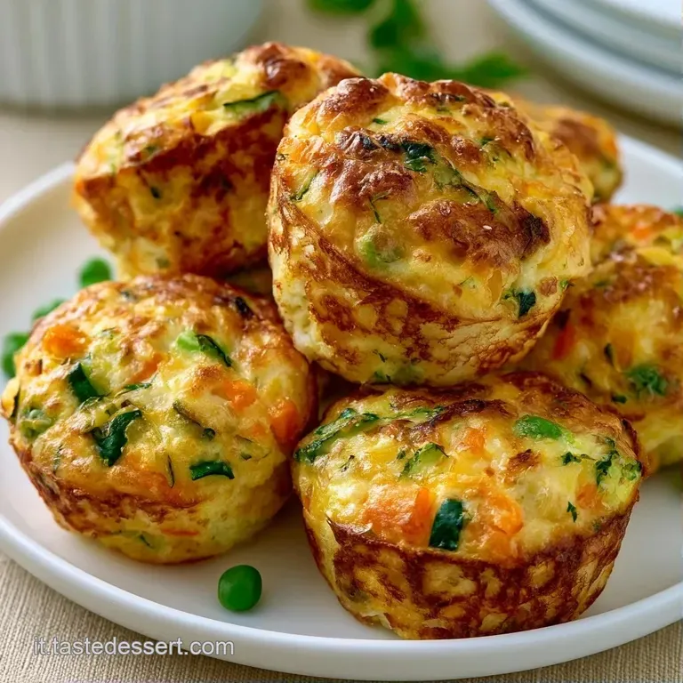 Frittatine gialle e gonfie su un piatto bianco moderno, decorate con un filo d'olio lucido e erbe aromatiche sminuzzate.