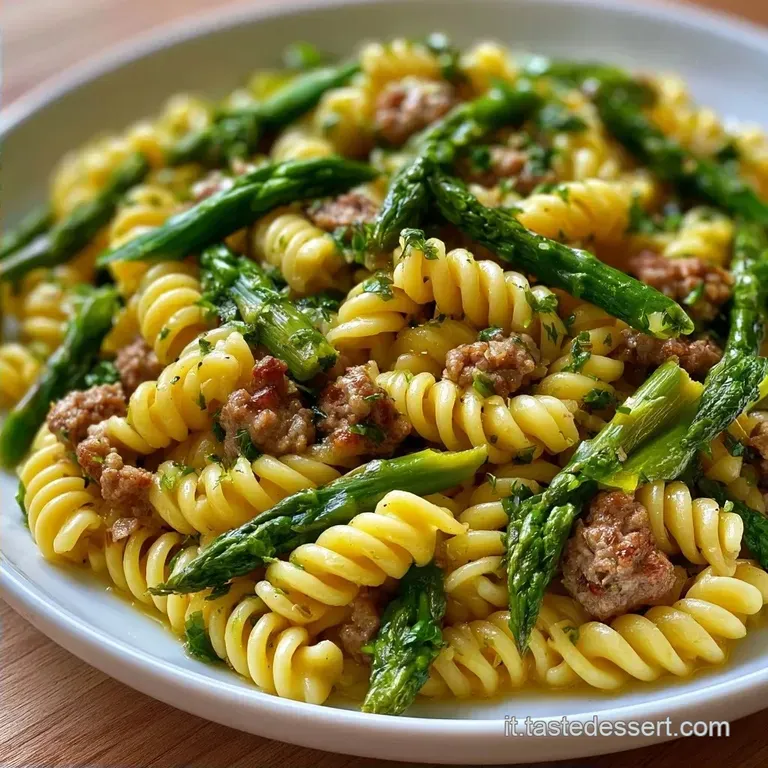 Fusilli Asparagi e Salsiccia: Cremosa e Vellutata