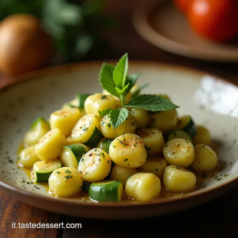 Ricetta Gnocchi Di Zucchine Estivi Al Profumo Di Menta E Limone presentation