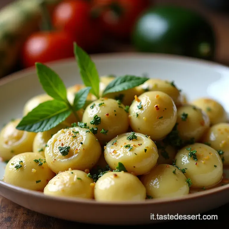 Gnocchi Di Ricotta Freschissima Con Zucchine Profumate E Menta Croccante presentation