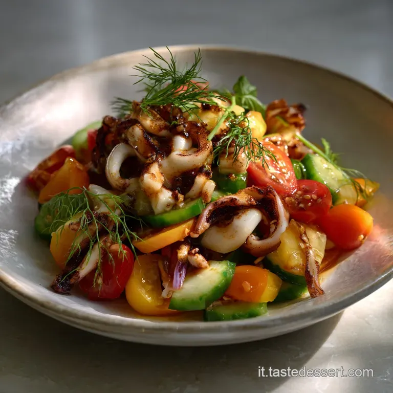 La Migliore Insalata Di Totani E Verdure Piatto Estivo presentation