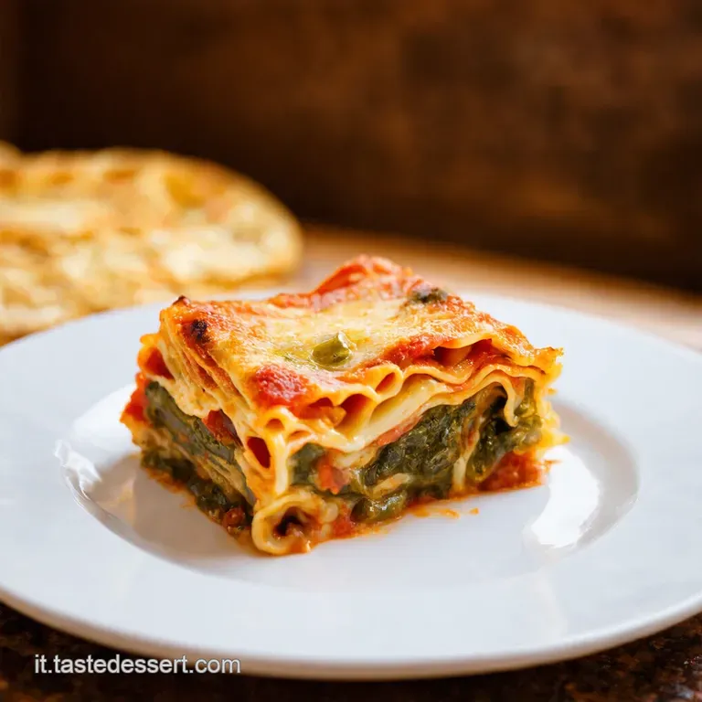 Lasagna Alla Verdura Arcobaleno presentation