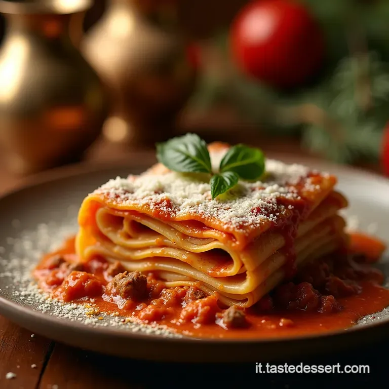 Nuvole Di Natale Lasagne Al Rag&ugrave; Bianco Di Vitello E Profumo Di Porcini presentation
