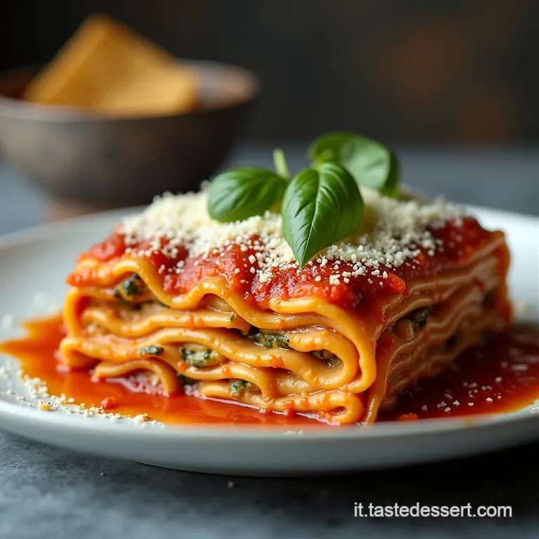 LImmortale Sinfonia Siciliana Lasagne alla Norma con Melanzane Ricotta e Basilico Fresco