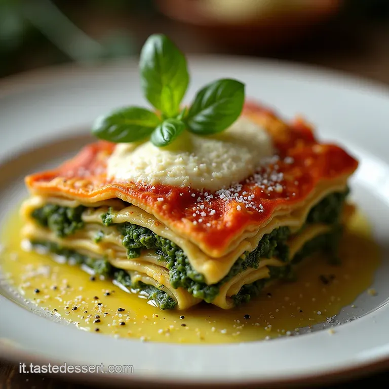 Lasagne della Nonna Rivisitate Vegetariane al Pesto di Basilico e Ricotta Cremosa