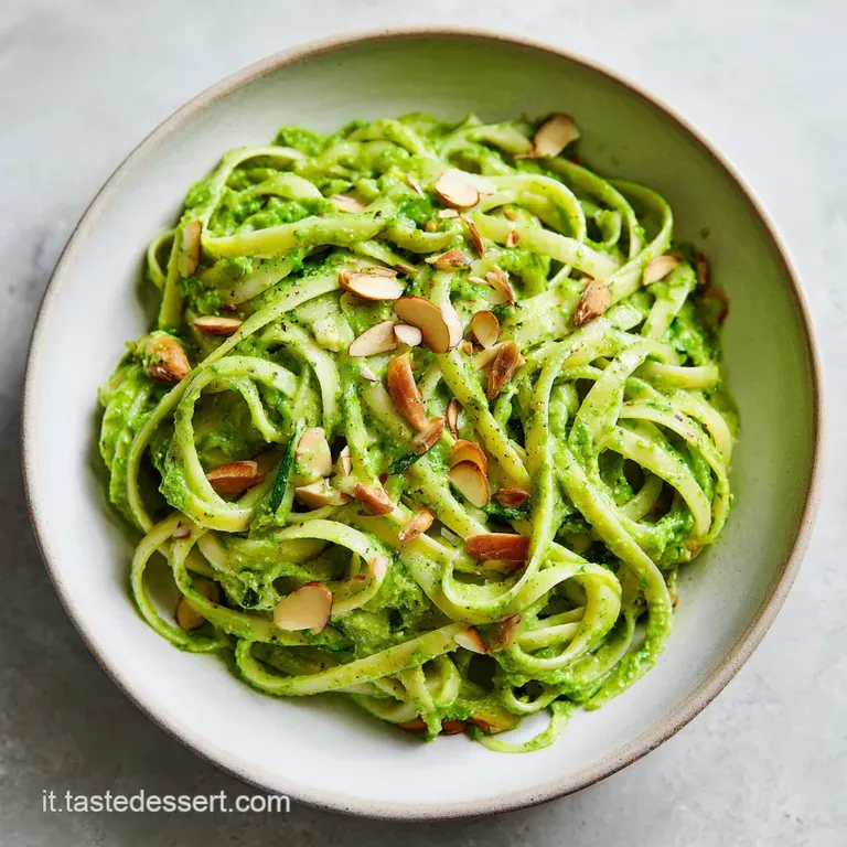 Linguine Pesto Zucchine Mandorle: Fresche e Cremose