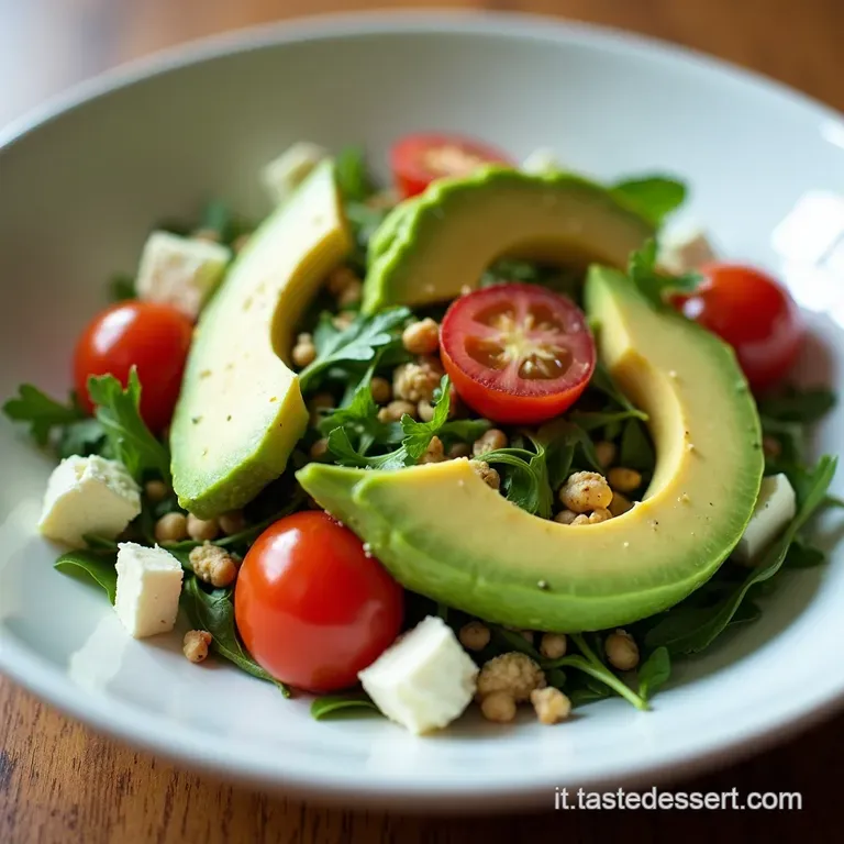 LInsalata del Sole Ceci Cremosi Feta Sapida e Avocado Setoso