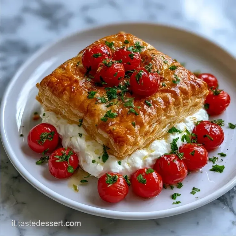 Millefoglie Salata Burrata con Pasta Sfoglia