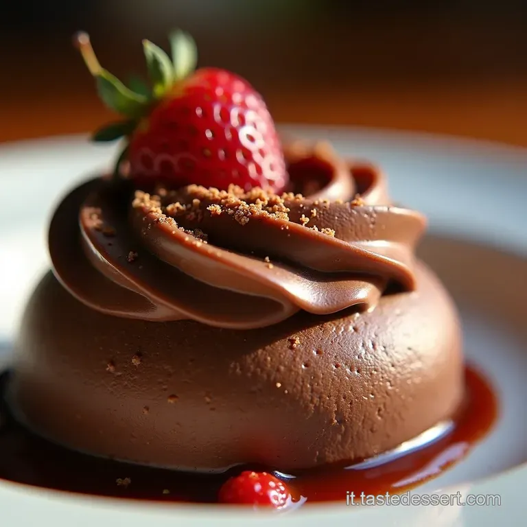 Mousse Classica Al Cioccolato Fondente presentation