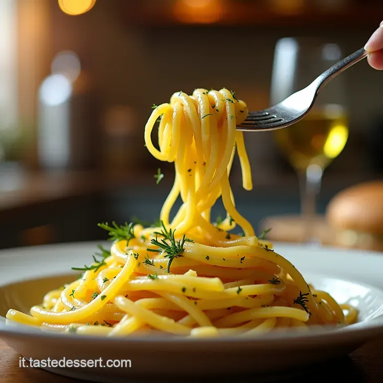 Pasta Aglio E Olio presentation