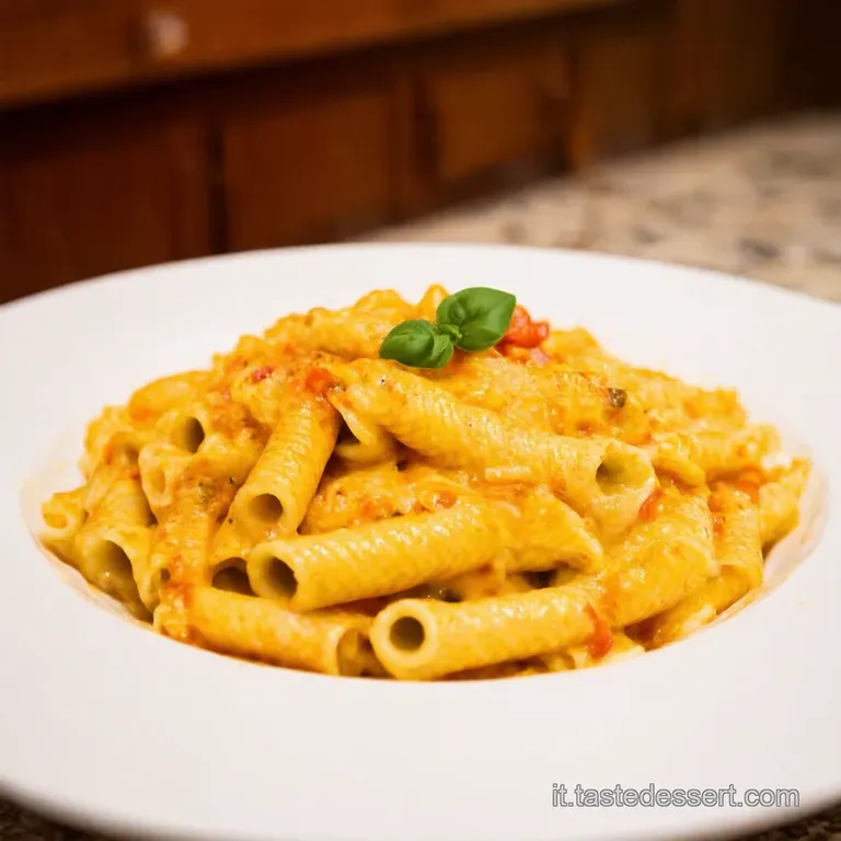 Pasta Alla Crema Di Peperoni Un Abbraccio Di Sole Nel Piatto presentation