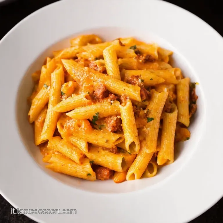Pasta Autunnale Zucca Salsiccia e un Tocco di Salvia