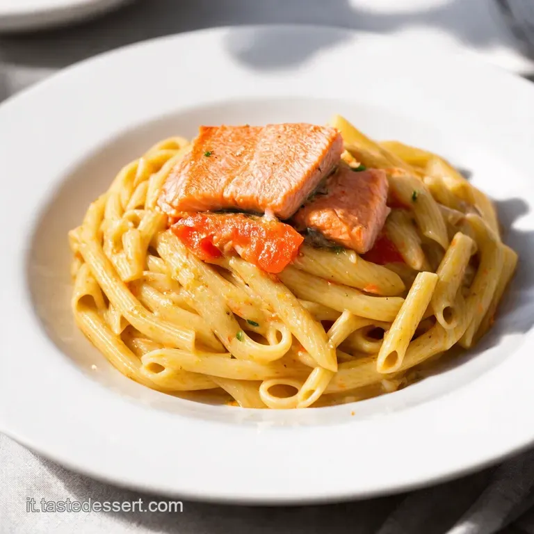 Pasta con Pomodorini Freschi e Salmone Affumicato