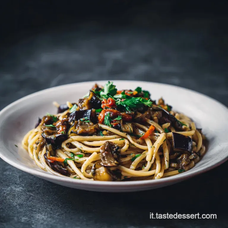 Pasta con Melanzane Cremosa Siciliana