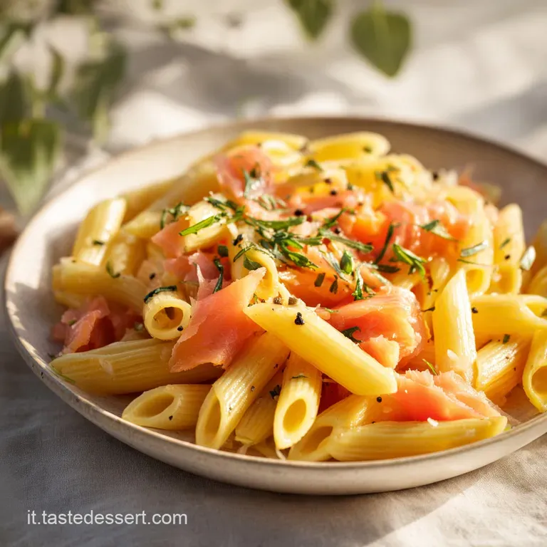 Pasta e Salmone Affumicato Agli Agrumi