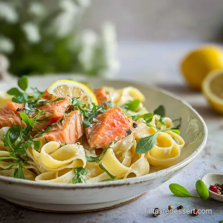 Ricetta di Pasta con Salmone Fresco e Limone