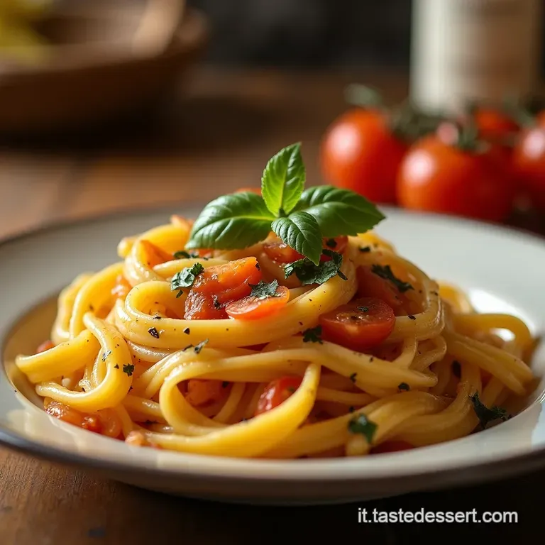 Pasta Lampo Cremosa Al Tonno Pomodorini Secchi E Profumo Di Sicilia presentation