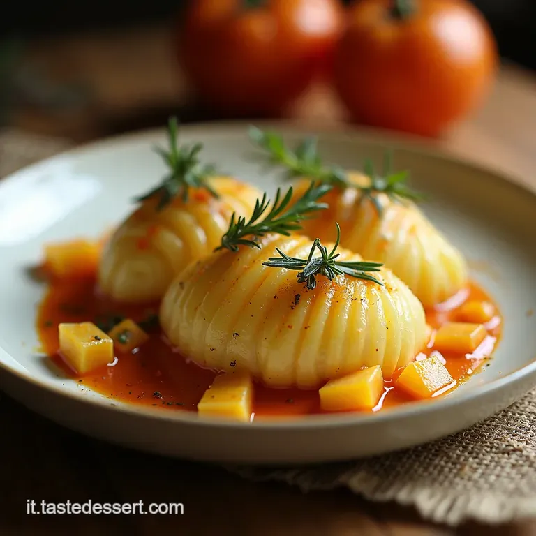 Patate Hasselback Croccanti Rosmarino E Parmigiano presentation