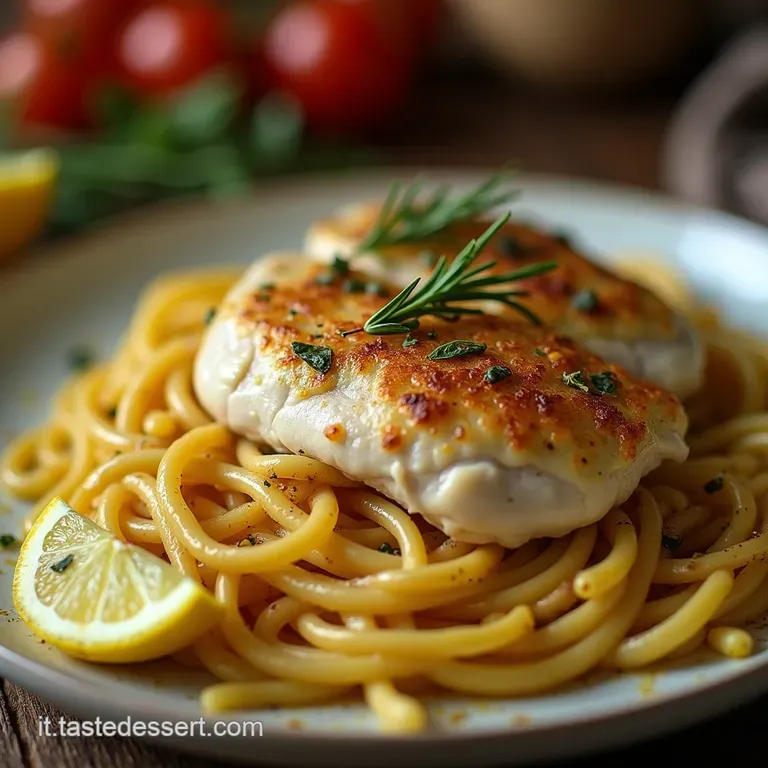 Petto Di Pollo Dorato Al Limone Aglio E Rosmarino Un Classico Veloce presentation