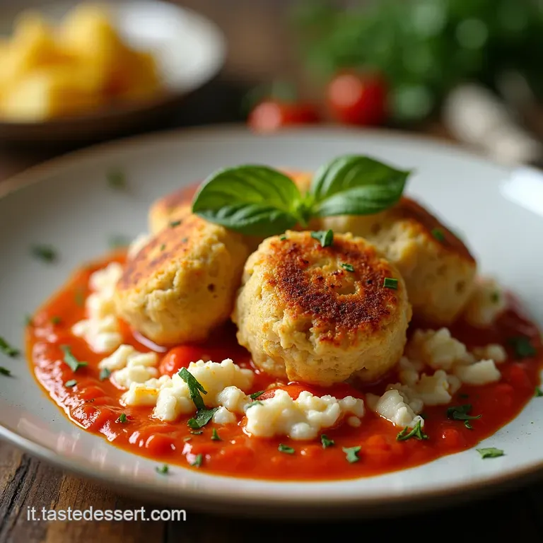 Polpette di Pollo Soffici al Limone e Ricotta nel Sugo