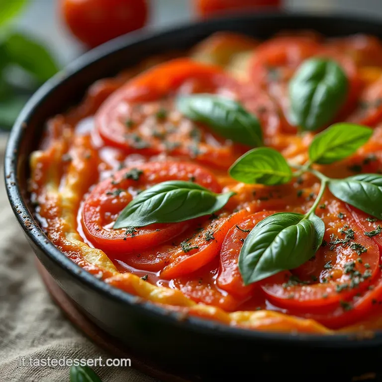 Pomodori al Forno Profumo di Liguria Gratinati con Olive Taggiasche e Basilico Fresco