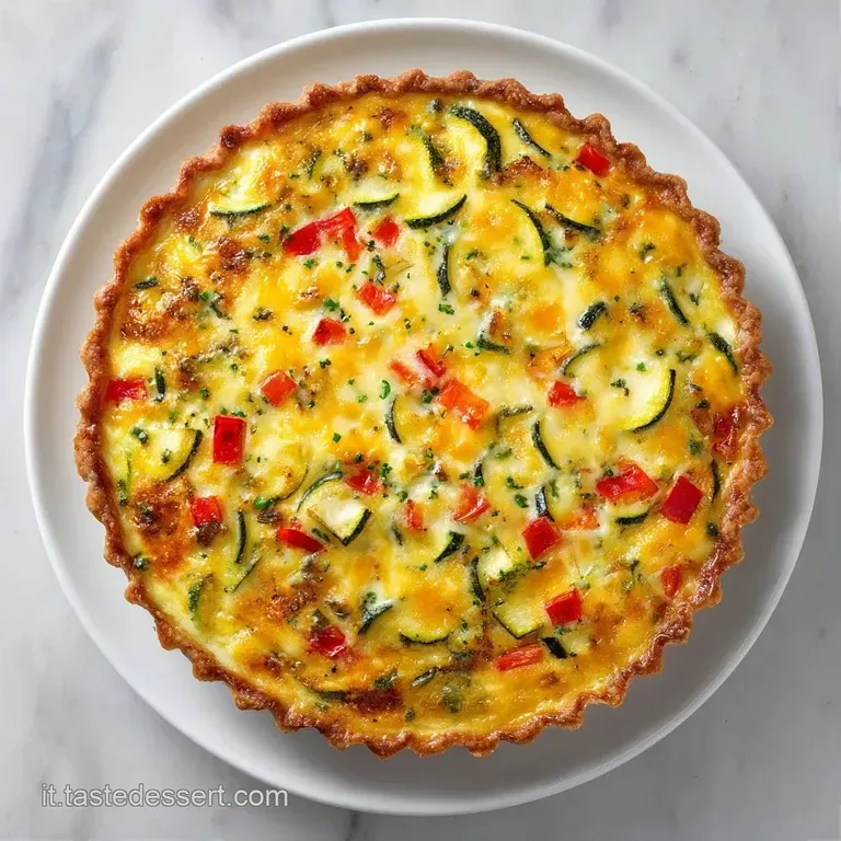 Sfoglia friabile su piatto bianco, ripieno colorato di verdure miste e un tocco di erbe aromatiche fresche sopra.