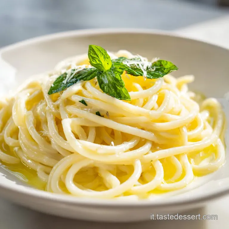Elegant plate of creamy pasta alla gricia, sprinkled with sharp pecorino. Steam rises from the rich sauce, promising warmth.