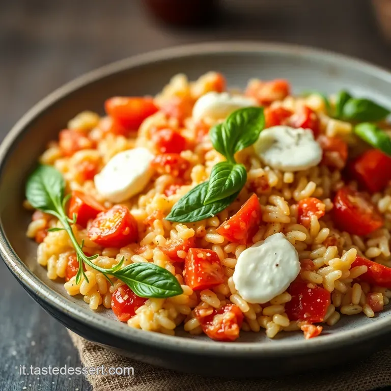 Risotto Caprese Un Tricolore Di Sapori presentation