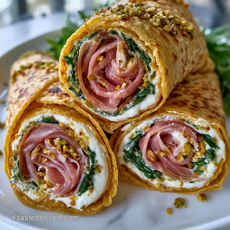 Rotolini Di Piadina Farciti Al Prosciutto