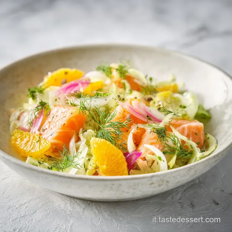 Insalata Salmone Finocchi Arance con Agrodolce